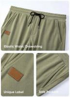 Shorts De Entrenamiento Para Hombres Verano 2024 Color Sólido Algodón Lino Transpirable Pantalones Sueltos Deporte Al Aire Libre - details 5