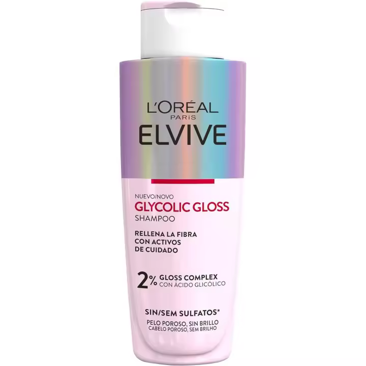 Elvive - Champú Glycolic Gloss Con Ácido Glicólico Cabello Suave Y Brillante - 1