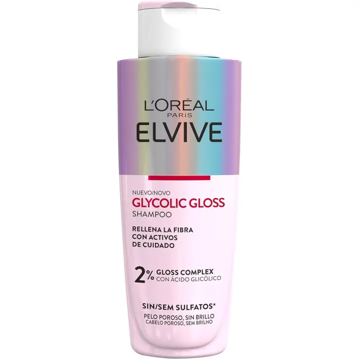 Elvive - Champú Glycolic Gloss Con Ácido Glicólico Cabello Suave Y Brillante - 1