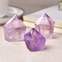 Varita De Ametista Natural 1PC Cuernos De Cuarzo Reiki Energía De Cristal Decoración De Hogar Torre De Piedra Para Decoración De Estudio Sala De Estar Y Dormitorio - details 5