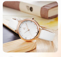 Reloj De Pulsera De Cuero Shengke Para Mujeres Moda Reloj De Bolsillo a Cuadros Resistente Al Agua Y Al Shock Blanco - details 4