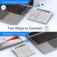 Teclado Numérico Inalámbrico Bluetooth 5.0 Jomaa Con Pantalla De Calculadora 34 Teclas Portátil Para Contabilidad Y Uso En Desktop Laptop Tablet - details 4