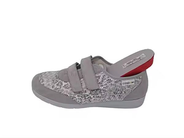 Zapato Mujer Cosdam Plantilla Extraíble Ortopédico Cuña 2cm Gris - 1