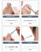 Kit De Manicura Y Pedicura En Acero Inoxidable Herramientas De Cuidado De Uñas Y Pies Incluye Tijeras De Cutícula Y Afeitadora De Pies Vchose - details 14