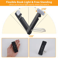 Luz De Lectura Clip-on Con Marcapáginas Y Timer Recargable USB Luz De Mesa Portátil Para Cama LED Mini Lámpara De Leer - details 3