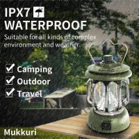 LED interior retro recargable para camping, lámpara colgante de Vela alimentación por agua, resistant to Agua y portátil para Tienda de Campaña al Aire Libre-Iluminación de emergencia - details 3