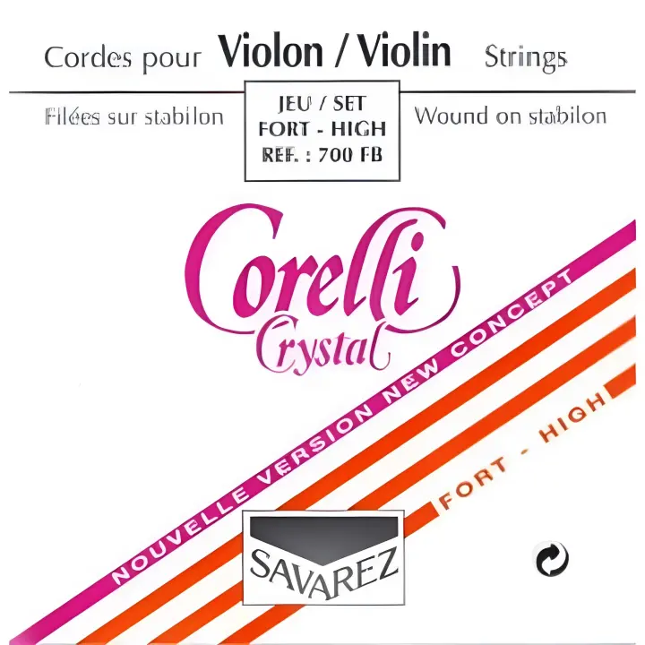 CUERDAS VIOLIN-Savarez (Corelli Crystal 700FB) (Juego Completo) Fuerte Violin 4/4 - 1