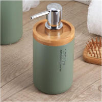 Accesorios de baño Tendance, Verde Caqui, Alfombrilla, Algodonera, Dispensador de Papel, Dosificador de Jabón, Jabonera, Papelera, Vaso para Cepillos. - details 4