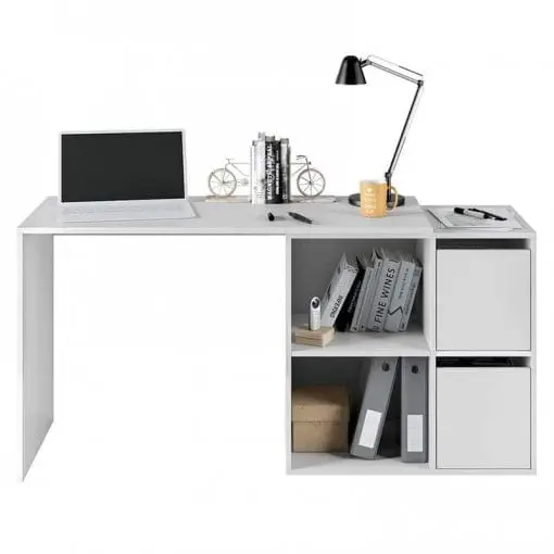 Mesa escritorio multiposición GIO blanco 37x156x196 cm - 1