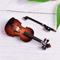 Mini Violín De Plástico Para Decoración De Hogar Con Soporte Instrumento Musical Pequeño Artesanía DIY Para El Hogar - details 1