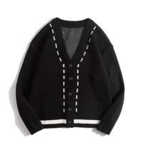 Nueva Cardigan De Punto Para Hombre Chaqueta De Otoño Con Cuello Redondo Estilo Casual De Poliéster Abrigo Masculino - details 6