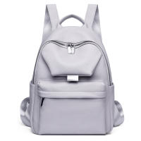 Mochila de color sólido para mujer, nuevo estilo, de PU, para viajes de ocio, mochila pequeña versátil, mochila escolar de moda para mujer - details 1