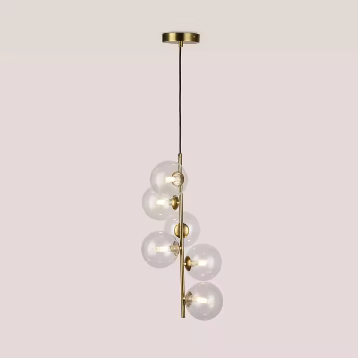 Barcelona LED Lámpara colgante con esferas de cristal "ROMEE" - 6 x G9 - 1
