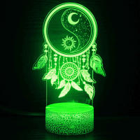 Lámpara De Ilusión 3D Nighdn Luz Nocturna Cambio De Color 16 Con Control Remoto Decoración Para Habitaciones Regalo Para Niñas Mujeres - details 4