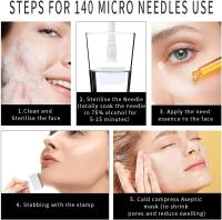 Derma Stamp 0-3mm Ajustable para Mujeres y Hombres - 140 Microagujas Dermaroller para el Cuero Cabelludo Facial y Físico - details 1