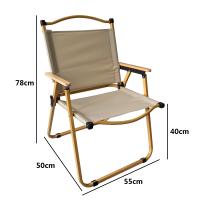 Maxia Market Silla de playa plegable con reposabrazos de Madera y Tela Oxford Cayo ancho de exteriores Resistente y Cómoda para Playa Patio Jardín Camping al Aire Libre, 120 kg, 52x52x77 cm - details 2