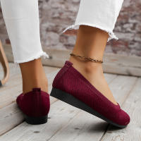 Zapatillas De Ballet Planas Para Mujer Confortables De Tejido Casual Slip on Oficina Barco Talla Grande Mocasines Redondas - details 21