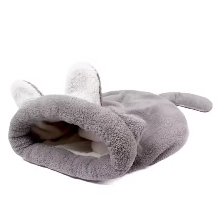 Saco De Dormir Para Gato De Terciopelo Coral Cálido Para Perro Pequeño Mascota Sin Pelo Matrícula Hogar Suave Y Cálido Para Descanso - 1