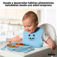 KIDOO Pack de Vajilla y Babero - Set de 5 piezas de Silicona Libre de BPA - details 2