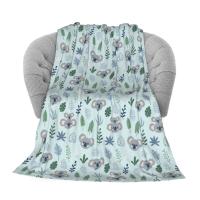 Manta Suave Y Cálida De Terciopelo En Rosa Con Diseño De Animales Adorables Como Koala Cerdo Panda Pug Para Sofá Cama Oficina Uso En Todas Las Estaciones - details 19