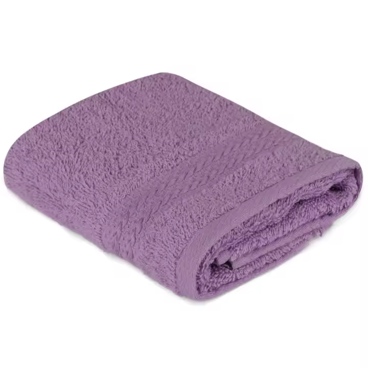 Toalla de Cortesía Lila Wellhome - 100% Algodón - 30x50 Cm - Suave y Absorbente - 1