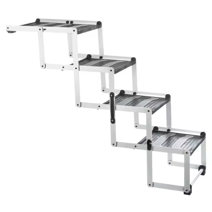 TRIXIE Escalera plegable 4 pasos/aluminio/TPR - 1