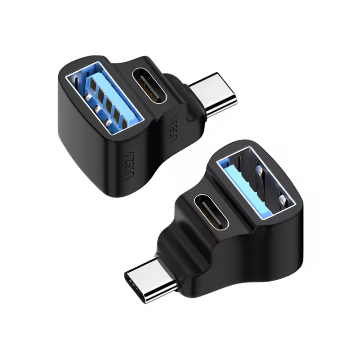Type-C adapter one to two multifunctional type-C male to USB female + type-C female supports simultaneous use - 1