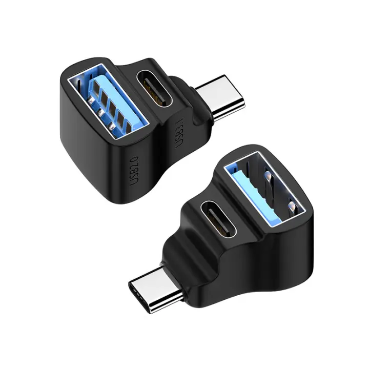 Type-C adapter one to two multifunctional type-C male to USB female + type-C female supports simultaneous use - 1