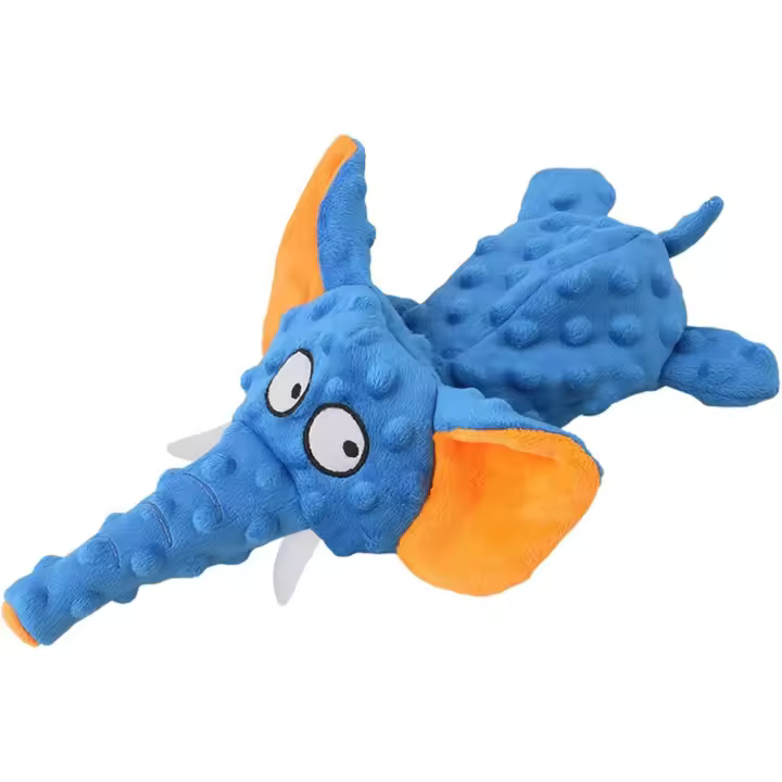 Juguetes de peluche para perros sin relleno, Sonido chirriante, Diseño adorable, duradero y suave, ideal para practicar y Jugar Con mascotas, Azul - 1