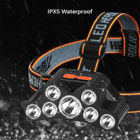 Luz De Noche Super Brillante USB LED Para Casco RecargableLinterna De Trabajo Para Pesca Y Aventuras Al Aire Libre Luz Frontal Impermeable Con 7 LEDs Fuente De Luz LED ABS - details 6