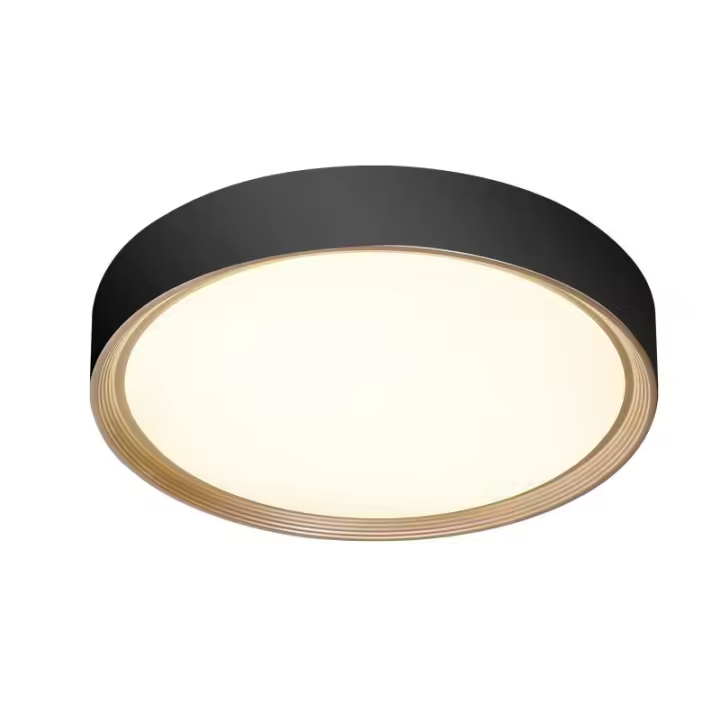 IluminaShop - Plafon LED Circular Decorativo Negro / Marron de Techo 60W CCT  + Mando - 1