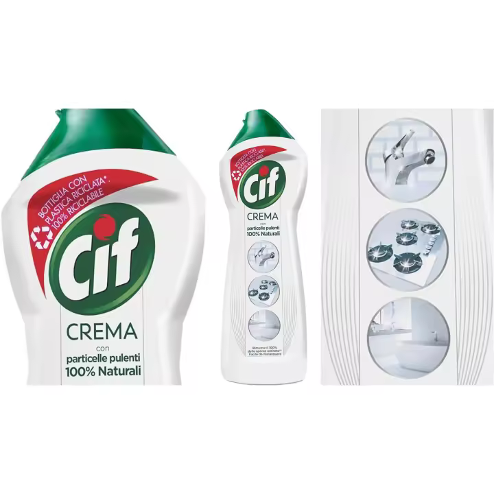 CIF | Limpiador multiusos blanco en crema Original botella 750 ml (PACK 3 UNIDADES)) - 1