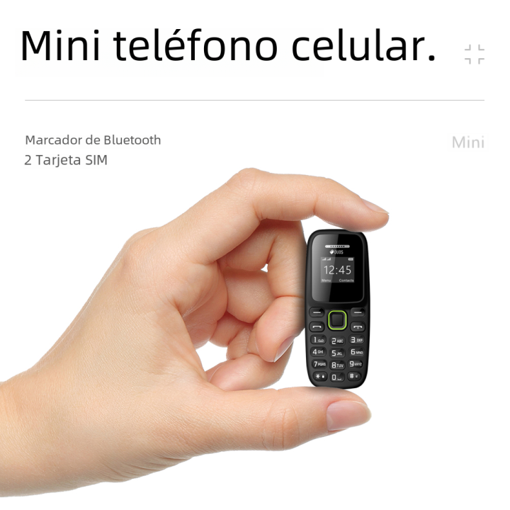BM310 Teléfono Móvil Pequeño Desbloqueado Con Auriculares Bluetooth Telefono De Banda Baja Doble SIM Con Grabación Automática