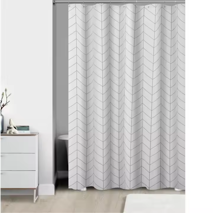 NQT Cortina de Baño Impermeable para Ducha, Bañera PEVA PVC Sin Olor Sin Cloro Incluye 12 Ganchos 178x183cm - 1