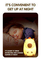 Lámpara De Noche De Silicona Capibara Para Niños Luz De Dormitorio Recargable Por USB Decoración Animal Táctil Para El Lecho - details 8