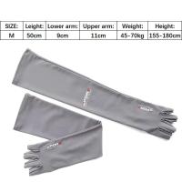 Pareja De Mangas Deportivas Para Hombre Y Mujer Protección Solar Al Aire Libre Ciclismo Running Pesca Escalada Con Cuff De 5 Dedos - details 1