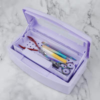 Caja De Desinfección Para Uñas 1pcs Herramienta De Uñas Plástica Blanca Estéril Para Aparatos De Acero Metal Tijeras Y Pinzas - details 13