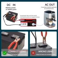 500W/800W Power Inverter DC 12V To AC 220V 230V Transformer with 4 USB EU Socket Charge with LED Display for RV Phone Car - details 5
