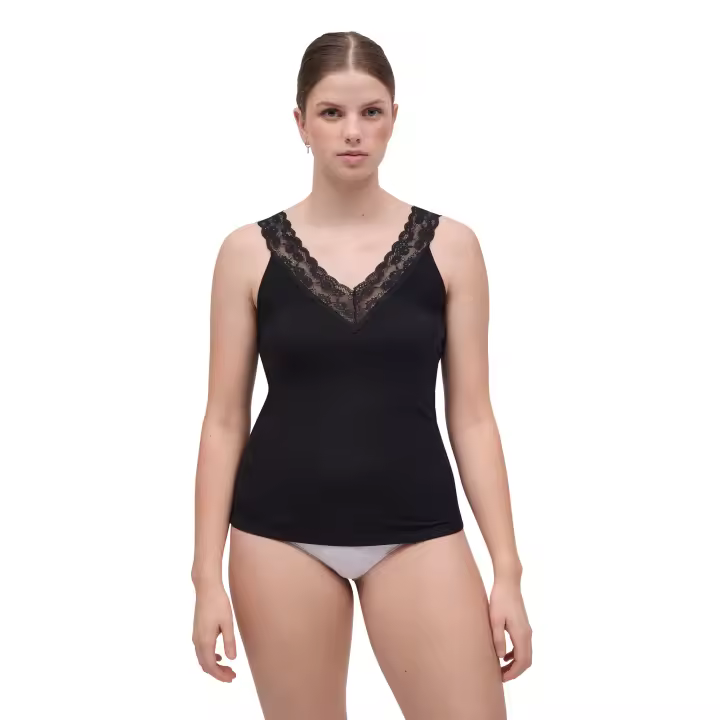 Ysabel Mora - Camiseta tirantes algodón negro - 1