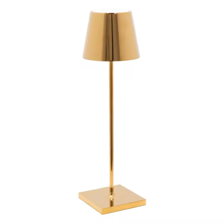 Lámpara de Mesa LED Poldina Pro Glossy Gold recargable y regular con Katería de hasta 12 Horas - 1