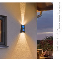 8pcs Luces Solares Para Jardín Decorativas Cambio De Color RGB Impermeables Para Pared Regalo De Navidad Iluminación Para Camino Valla Escalera - details 5