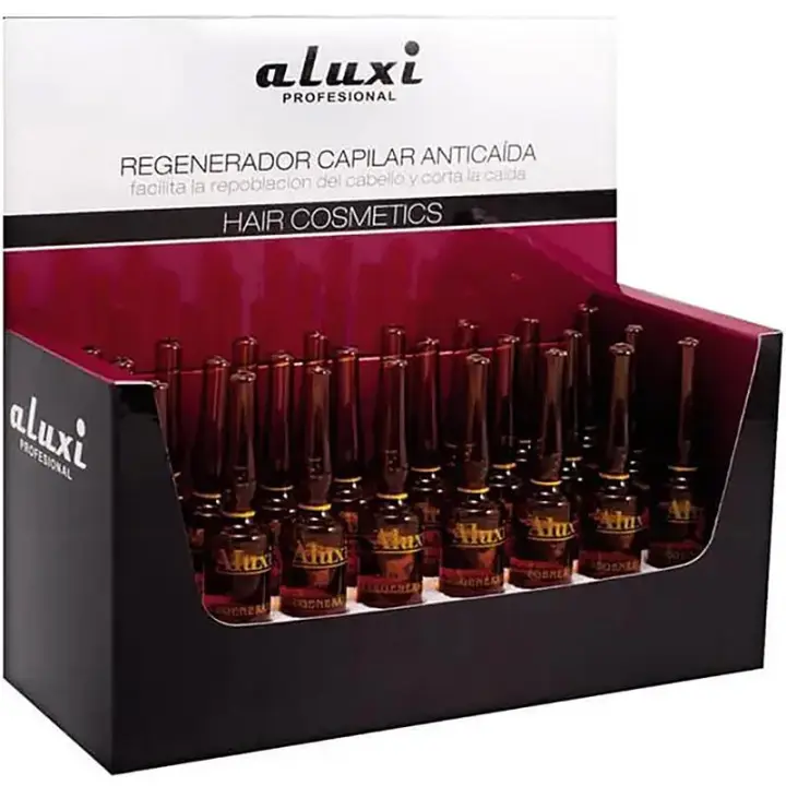 Regenerador Capilar Aluxi Profesional Anticaída 24 ampollas de 8 ml cada una. - 1