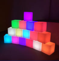 Lámpara Decorativa De Cubo LED De 16 Colores Con Controlador Recargable Por USB Y Solar Para Mesa Fiesta Camping - details 5