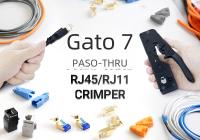 AMPCOM Herramienta De Crimpado RJ45 CAT7 Para Conectores Pass through RJ11 RJ45 CAT6 CAT5E Con Cortador De Alambre Y Plugs Modulares - details 1