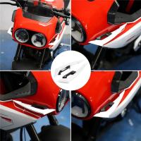 1par De Alas Dinámicas Para Motocicleta Pegatinas Aerodinámicas Accesorios De Winglet Negro Carbono Antes Del Faros - details 11
