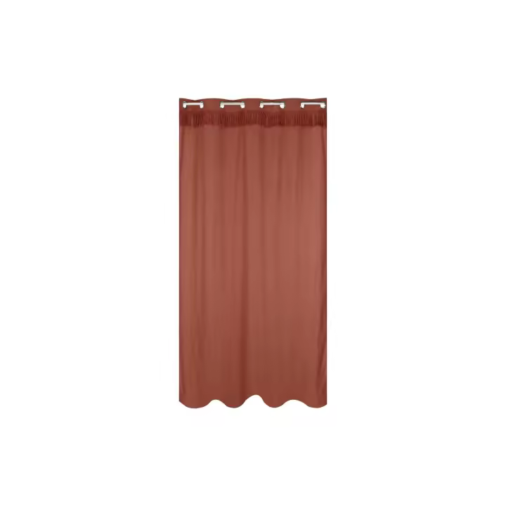 Cortina Algodon Reciclado 140X260X260 Terracota El mejor complemento para tu hogar  -Fijalo- - 1