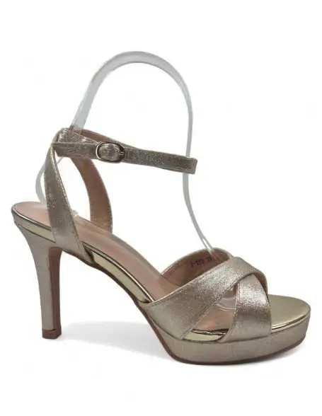 TIMBOS - Sandalia Tacón Fiesta Mujer - Oro - 1