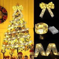 Cinta De Navidad Luminosa Con Lazo Dorado De 2-10M Luces De Hada Para Decoración De Árbol Y Regalos En Fiestas Y Hogar - details 9