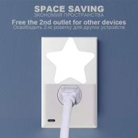 Lámpara Nocturna LED Mini Estrellas Adorable Para Dormitorio Habitación De Niños Pasillo Escaleras Sensor Automático EU/US 220V - details 5