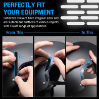Pegatinas Reflectorivas Para Seguridad Nocturna Conjunto De Adornos Decorativos En Fluorescente Para Motocicleta Bicicleta Y Coche Accesorios De Conducción - details 3
